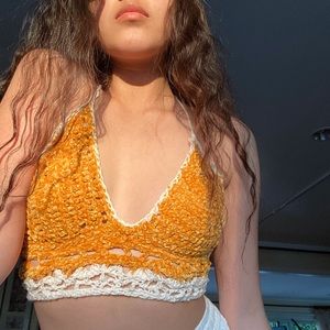 Handmade Crotchet bra/crop top.